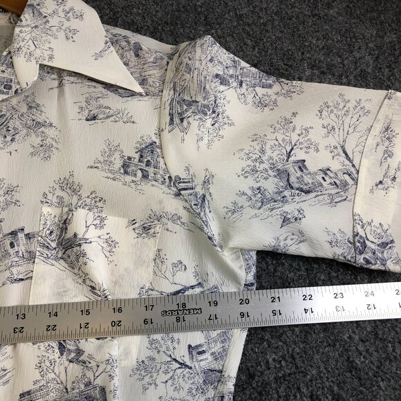 McGregor Hawaiian Camp Shirt Mens Medium USA Made Italian Countryside 50s 60s - Picture 6 of 12